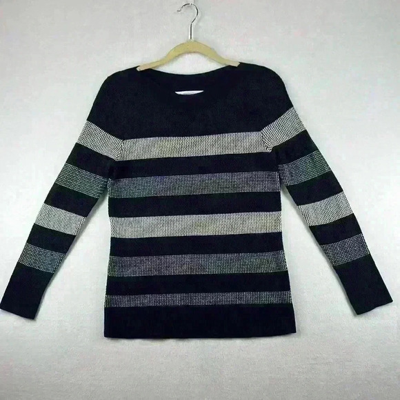 Market & Spruce Sweater Navy Women’s Size Small Cotton Blend Pullover - Picture 1 of 8